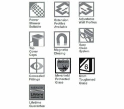 Merlyn 6 Series Corner Double Sliding Door Shower Cubicle 800 X 1900mm -UK Bathroom Products Sales 2024 6 Series Corner Sliding Door Logo 3 mn