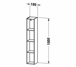 Duravit L-Cube 180 X 1000mm Vertical 4 Compartments Shelf Element -UK Bathroom Products Sales 2024 M 2015 10 27 7 41 42 627