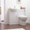 Nuie Mayford 500mm Gloss White Back-To-Wall WC Unit And Concealed Cistern