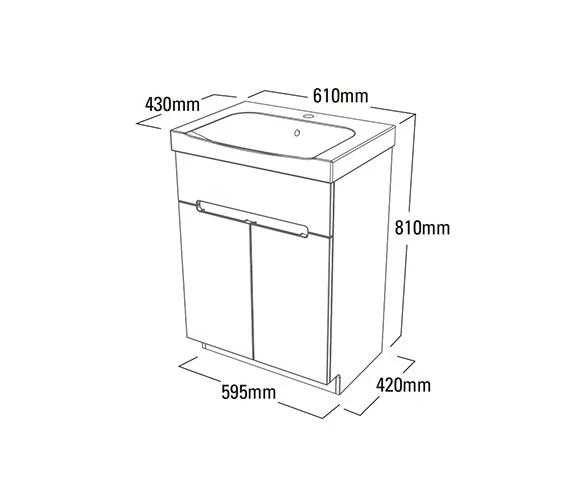 Roper Rhodes Diverge 810mm High Freestanding Unit 2 Roper Rhodes Diverge 810mm High Freestanding Unit - Image 2