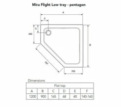 Mira Flight Low 1200 X 900mm Pentagon Shower Tray White -UK Bathroom Products Sales 2024 M 2015 3 30 8 48 55 973.1697.027.WH 2 mn