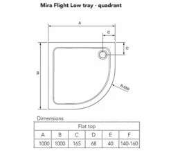 Mira Flight Low Quadrant Shower Tray White With Waste -UK Bathroom Products Sales 2024 M 2015 3 30 8 51 21 69.1697.041.WH 2 mn