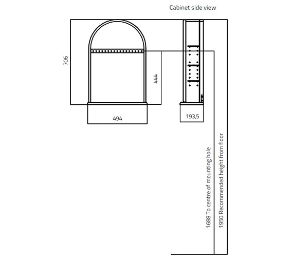 Miller Traditional 1903 Arched Framed White Cabinet 494 X 706mm 2 Miller Traditional 1903 Arched Framed White Cabinet 494 X 706mm - Image 2
