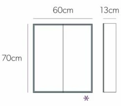 HIB Qubic Double Door LED Aluminium 700mm Height Mirror Cabinet 8 HIB Qubic Double Door LED Aluminium 700mm Height Mirror Cabinet -UK Bathroom Products Sales 2024 M 2016 1 22 5 50 44 983