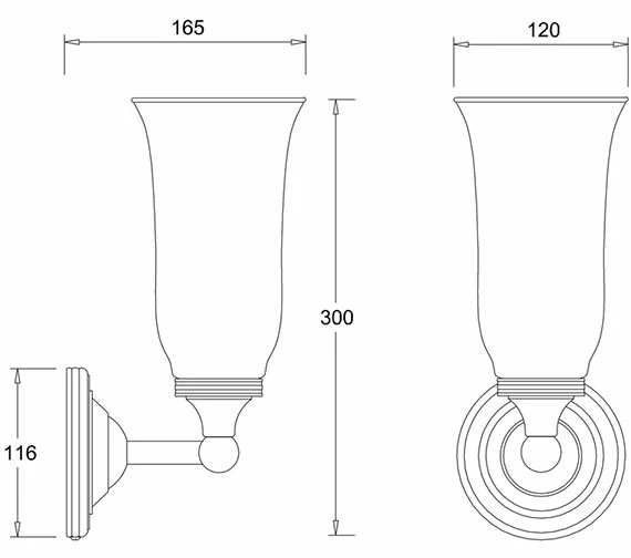 Burlington LED Bathroom Light With Chrome Base And Clear Glass Vase Shade 2 Burlington LED Bathroom Light With Chrome Base And Clear Glass Vase Shade - Image 2