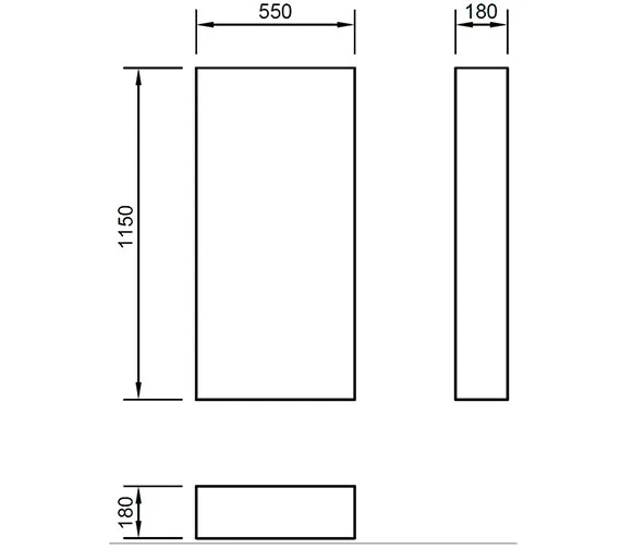 IMEX Flite 550mm White Gloss WC Cistern Frame Furniture Cover 2 IMEX Flite 550mm White Gloss WC Cistern Frame Furniture Cover - Image 2
