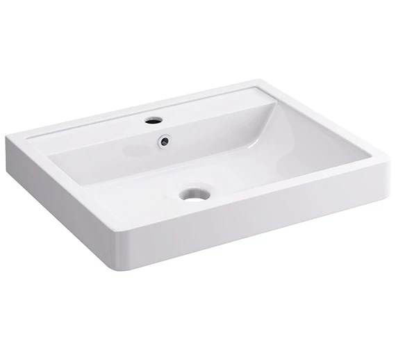 IMEX Flite White Wall Hung Double Drawer Unit And Basin 600mm 7 IMEX Flite White Wall Hung Double Drawer Unit And Basin 600mm - Image 7