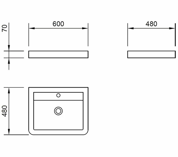 IMEX Flite White 600mm Double Drawer Floor Standing Unit And Basin 5 IMEX Flite White 600mm Double Drawer Floor Standing Unit And Basin - Image 5