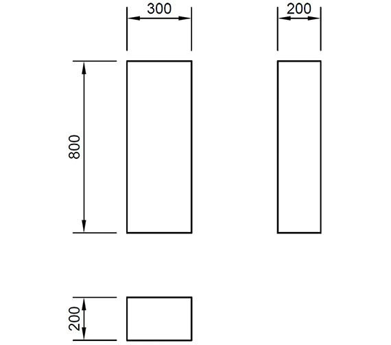IMEX Flite Gloss White 300 X 800mm Single Door Storage Unit 3 IMEX Flite Gloss White 300 X 800mm Single Door Storage Unit - Image 3