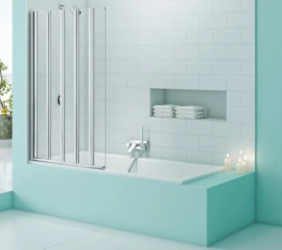 Merlyn SecureSeal 5 Fold Bath Screen 1000 X 1500mm 1 Merlyn SecureSeal 5 Fold Bath Screen 1000 X 1500mm