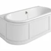 Burlington London 1800 X 950mm Back-To-Wall Bath With Curved Surround