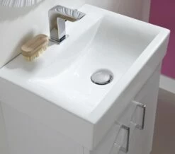 Nuie Mayford Floor Standing Gloss White Cabinet And Basin