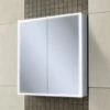 HIB Qubic Double Door LED Aluminium 700mm Height Mirror Cabinet