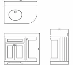 Burlington Freestanding 1000mm Left Hand Curved Corner Vanity Unit -UK Bathroom Products Sales 2024 M 2016 6 2 10 29 17 23