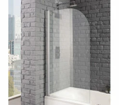 Aquadart Venturi 8 Round Edge 800 X 1400mm Bath Screen With Polished Silver Profile