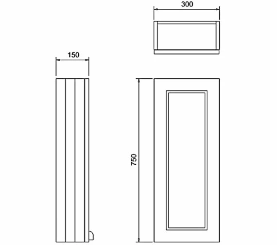 Burlington 300mm Single Door Cabinet 3 Burlington 300mm Single Door Cabinet - Image 3