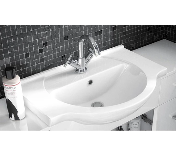 Nuie Mayford 1 Door White Bathroom Vanity Unit And Back To Wall WC Unit 5 Nuie Mayford 1 Door White Bathroom Vanity Unit And Back To Wall WC Unit - Image 5