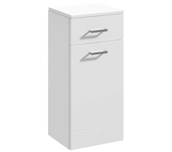 Nuie Mayford 350mm Wide Laundry Basket Furniture Unit White 2 Nuie Mayford 350mm Wide Laundry Basket Furniture Unit White - Image 2