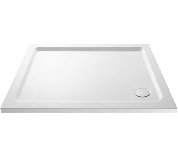 Nuie Hydrastone 1100mm Rectangular White Shower Tray - Corner Waste 4 Nuie Hydrastone 1100mm Rectangular White Shower Tray - Corner Waste - Image 4