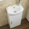 Nuie Mayford 420 X 290mm Floor Standing White Cabinet And Basin