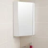 Nuie Mayford High Gloss White 459mm Corner Mirror Cabinet