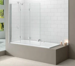 Merlyn Three Panel Folding Hinged Bath Screen 1400 X 1500mm