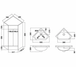 Nuie Mayford 555mm Wide Single Door Corner Gloss White Cabinet And Basin -UK Bathroom Products Sales 2024 M 2017 11 6 6 16 59 904