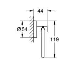Grohe Essentials Chrome Toilet Roll Holder -UK Bathroom Products Sales 2024 M 2017 12 15 6 1 40 604