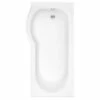 Trojan Concert P Shaped Encapsulated Baseboard Shower Bath White