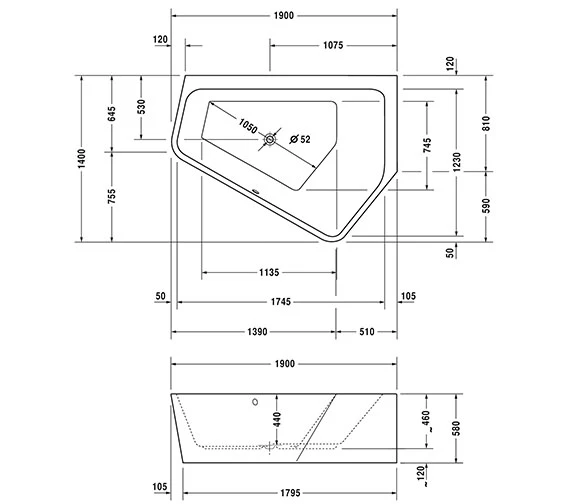 Duravit Paiova 5 Corner Bath With Panel And Support Frame 4 Duravit Paiova 5 Corner Bath With Panel And Support Frame - Image 4