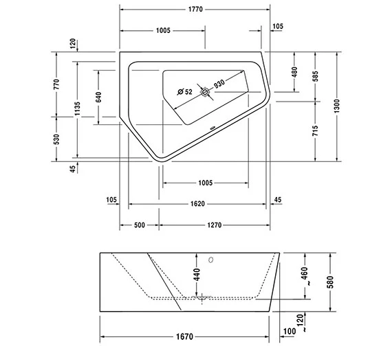 Duravit Paiova 1770mm X 1300mm Right-Left 5 Corner Bath With Panel 4 Duravit Paiova 1770mm X 1300mm Right-Left 5 Corner Bath With Panel - Image 4