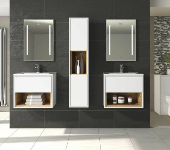 Hudson Reed Coast 350 X 1400mm Tall Boy Unit With Open Shelf 1 Hudson Reed Coast 350 X 1400mm Tall Boy Unit With Open Shelf