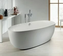 Roca Varginia White Oval 1700 X 800mm Freestanding Acrylic Bath With Waste Kit