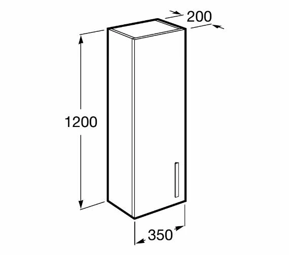 Roca Prisma 350 X 1200mm Textured Ash Column Unit 4 Roca Prisma 350 X 1200mm Textured Ash Column Unit - Image 4