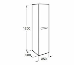 Roca The Gap 350 X 1200mm Single Door Column Unit -UK Bathroom Products Sales 2024 M 2017 3 17 10 29 38 769