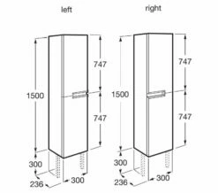 Roca Victoria-N 300 X 1500mm Gloss White Reversible Door Column Unit -UK Bathroom Products Sales 2024 M 2017 3 20 11 33 11 715