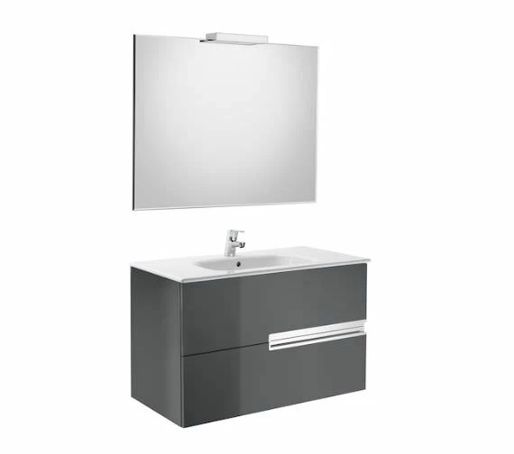 Roca Victoria-N Gloss White 800 X 565mm Vanity Unit Pack With Mirror And Spotlight 5 Roca Victoria-N Gloss White 800 X 565mm Vanity Unit Pack With Mirror And Spotlight - Image 5