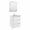 Roca Victoria-N Gloss White 700 X 740mm Vanity Unit Pack With Mirror And Spotlight