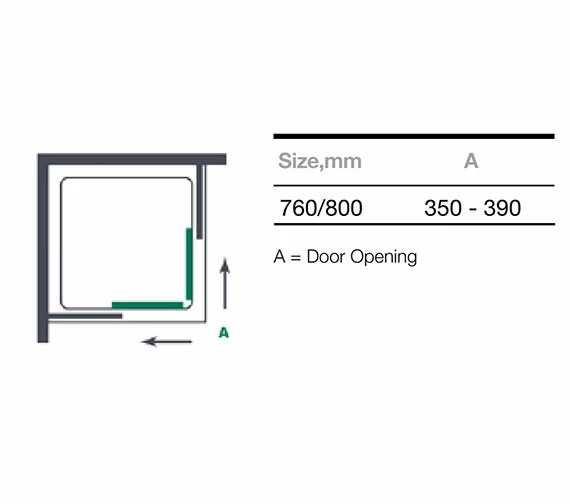 Merlyn Ionic Source 760-800mm Corner Door 2 Merlyn Ionic Source 760-800mm Corner Door - Image 2