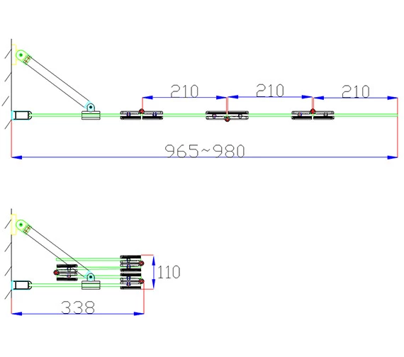 April Prestige 965 X 1500mm Frame-less 4 Fold Bath Screen 2 April Prestige 965 X 1500mm Frame-less 4 Fold Bath Screen - Image 2