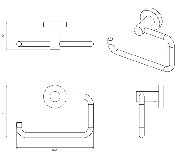 Miller Bond Toilet Roll Holder - 8710C 3 Miller Bond Toilet Roll Holder - 8710C - Image 3