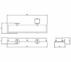 Miller Stockholm Glass Shelf With Guard Rail 500mm - 602C -UK Bathroom Products Sales 2024 M 2017 8 1 10 10 45 397