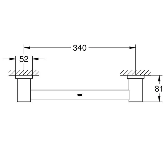 Grohe Essentials Cube Chrome Grip Bar 3 Grohe Essentials Cube Chrome Grip Bar - Image 3