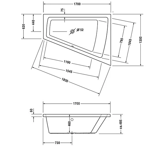 Duravit Paiova Right-Left Built-In Bath With 1 Backrest Slope 5 Duravit Paiova Right-Left Built-In Bath With 1 Backrest Slope - Image 5