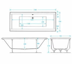 Trojan Elite 1700 X 750mm Double Ended Bath White 5 Trojan Elite 1700 X 750mm Double Ended Bath White -UK Bathroom Products Sales 2024 M 2018 1 30 6 2 53 368
