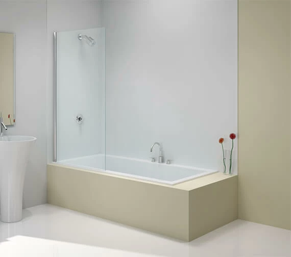 Merlyn Ionic 6mm Glass Fixed Square Bath Screen 800 X 1500mm 1 Merlyn Ionic 6mm Glass Fixed Square Bath Screen 800 X 1500mm