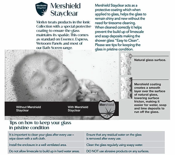 Merlyn 8 Series 8mm Glass Curved Wet Room Panel 2015mm Height 3 Merlyn 8 Series 8mm Glass Curved Wet Room Panel 2015mm Height - Image 3