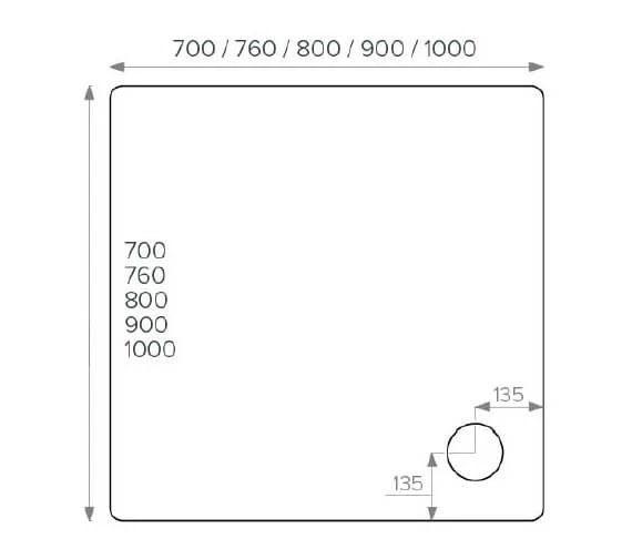 Just Trays JTFusion Square Flat Top Shower Tray With Waste 2 Just Trays JTFusion Square Flat Top Shower Tray With Waste - Image 2