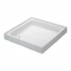 Mira Flight 4 Up-stand Square White Shower Tray With Waste