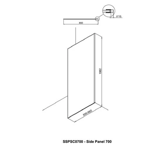 Crosswater Svelte Walk In Front Panel 2 Crosswater Svelte Walk In Front Panel - Image 2
